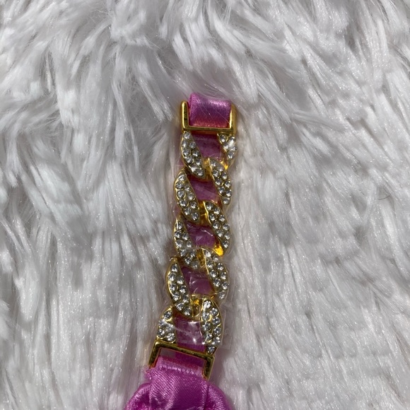 Victoria's Secret Corset Size L Gold Chain Straps adjustable Back Closure Pink - Picture 4 of 9